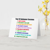 トップ10泳ぐ人の言い訳 カード (黄色い花)