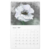 トップ12最も美しい花絵を描の芸術の移行 カレンダー (1月 2027)