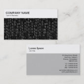 トップ・パネル – カスケード番号ビジネス・カード 名刺 (正面/裏面)