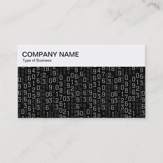 トップ・パネル – カスケード番号ビジネス・カード 名刺 (正面)