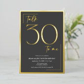 トッモダンクミニマルサー誕生日 箔招待状 (立ち正面)