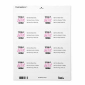 トッ素晴らしトノーナピンクTシャツとギフト ラベル (フルシート)