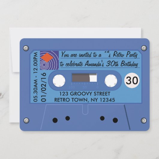 トッ素晴らしトレトロ誕生会パーソナライズされた 招待状 (正面)