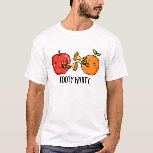 トティフルーティおもしろいフルーツミュージシャンプリン Tシャツ (正面)