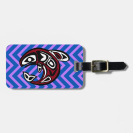 トテムタトゥーノースウエストコーストアラスカンオルカ ラゲッジタグ