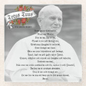 トトゥストゥスセントヨハネポールポープカトリック祈りの言葉 ガラスコースター (正面)