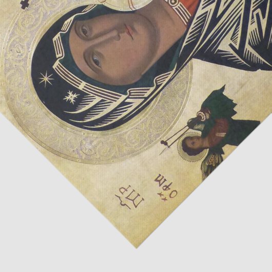 トトコス正教会のキリスト教のアイコン 薄葉紙 (詳細)