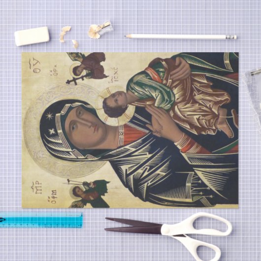 トトコス正教会のキリスト教のアイコン 薄葉紙 (クラフト)