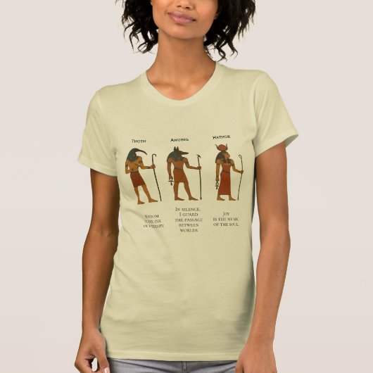 トト、アヌビス、ハトホル - エジプトの古代神 Tシャツ (正面)