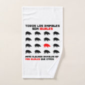 トドス・ロス・アニマル・ソン・イグアレス2 バスタオルセット (ハンドタオル)