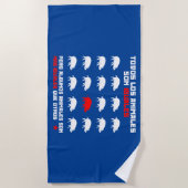 トドス・ロス・アニマル・ソン・イグアレス2 ビーチタオル (正面)