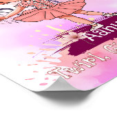 トドドラーパーソナライズされた・バレリーナ名 ポスター (角)