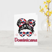 トドラーガールドミニカ共和国国旗Hispani カード (黄色い花)