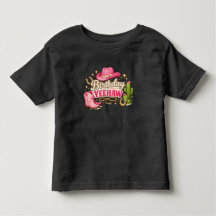 トドラーガール誕生日Yeehaw Tシャツ | ピンクのTシャツ