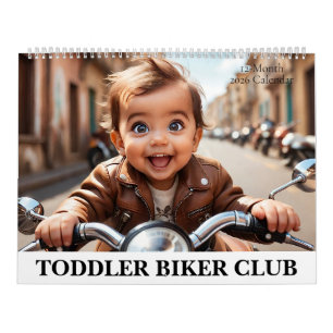 トドラーバイクもしくは自転車に乗る人クラブオートバイアドベンチャー2026 カレンダー
