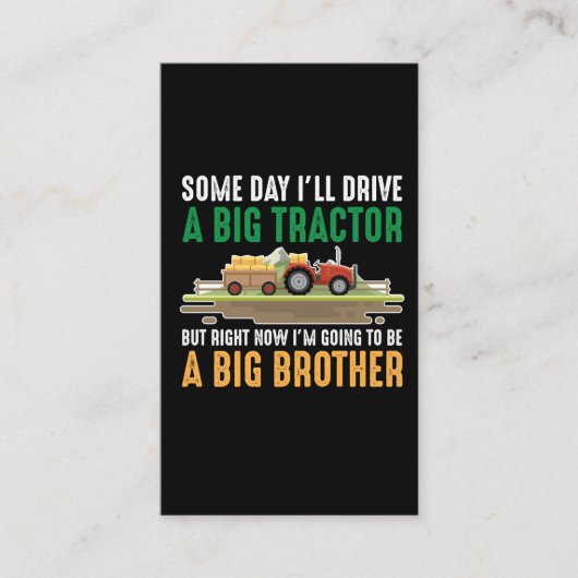 トドラービッグブラザーグラフィックトラクター兄弟姉妹ソン 名刺 (正面)