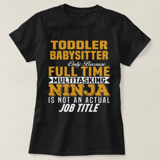 トドラーベビーシッター Tシャツ (デザイン正面)