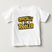 「トドラー認定」1歳の誕生日 ベビーTシャツ (正面)