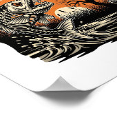 トドラー魚釣りハロウィーン ポスター (角)