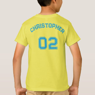 トドラー10代のボーイガールスポーツ名ジャージー番号 Tシャツ