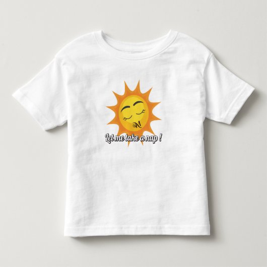 トドラーTシャツ：お昼寝しよう (白) トドラーTシャツ (正面)