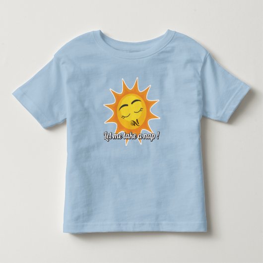 トドラーTシャツ：お昼寝しよう (青) トドラーTシャツ (正面)