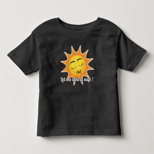 トドラーTシャツ：お昼寝しよう (黒) トドラーTシャツ (正面)