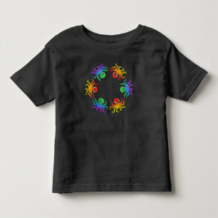 トドラーTシャツ - グラデーションタコ (鮮やか)