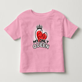 トドラーTシャツ:マイオンリークイーン(ピンク) トドラーTシャツ