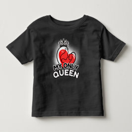 トドラーTシャツ:マイオンリークイーン(黒) トドラーTシャツ