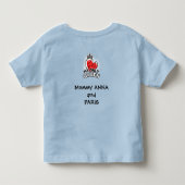 トドラーTシャツ:私の唯一の女王(青) トドラーTシャツ (裏面)