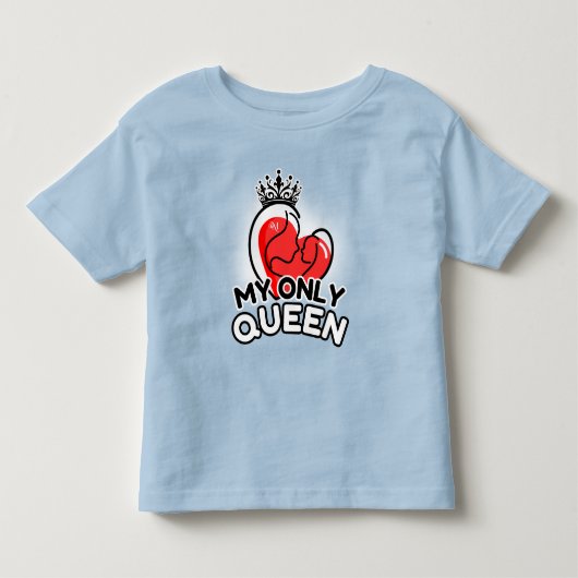 トドラーTシャツ:私の唯一の女王(青) トドラーTシャツ (正面)