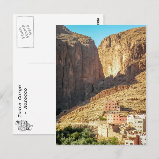 トドラ峡谷,モロッコ – はがき (正面/裏面)