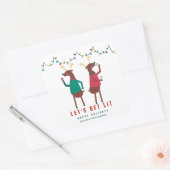 トナおもしろいナカイを飲んでライトワインを飲もう スクエアシール (封筒)