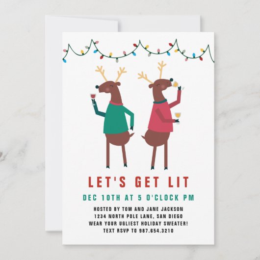 トナおもしろいナカイを飲んでライトワインを飲もう 招待状 (正面)