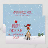 トナおもしろいークリスマスニューイヤーツリー2022カード (正面/裏面)