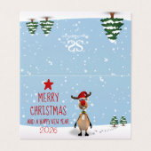 トナおもしろいークリスマスニューイヤーツリー2022カード (外部フラット)