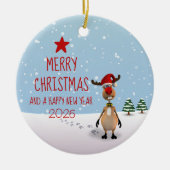 トナおもしろいークリスマスニューイヤーツリー2022 セラミックオーナメント (正面)