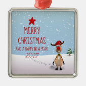 トナおもしろいークリスマスニューイヤーツリー2022 メタルオーナメント (正面)