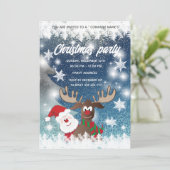トナおもしろいーサンタのクリスマス企業のパーティーinv 招待状 (スタンド正面)