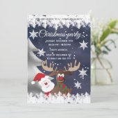 トナおもしろいーサンタのクリスマス企業のパーティーinv 招待状 (スタンド正面)