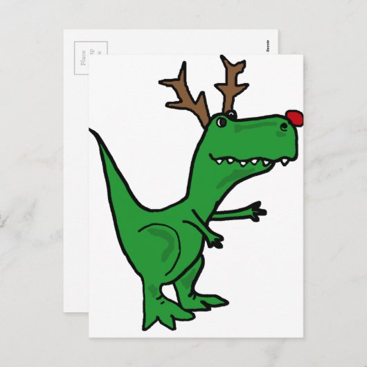 トナおもしろいーダーとしてのクリスマス恐竜 シーズンポストカード (正面/裏面)