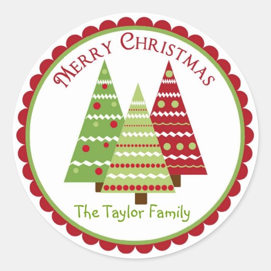 トナお洒落ークリスマスホリデーシール ラウンドシール (正面)