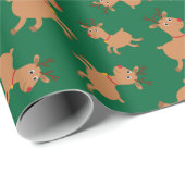 トナすてきよくはしゃぐーシームレスグリーンクリスマス ラッピングペーパー (ロールコーナー)