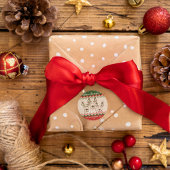 トナイおもしろいアカスタムクリスマス家族 ラウンドシール