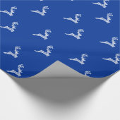 トナエレガントイダーホリデイクリスマスブルーバックグラウンド ラッピングペーパー (角)