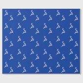 トナエレガントイダーホリデイクリスマスブルーバックグラウンド ラッピングペーパー (フラット)