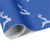 トナエレガントイダーホリデイクリスマスブルーバックグラウンド ラッピングペーパー (ロールコーナー)