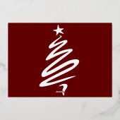 トナエレガントークリスマスファミリーフォトコラージュ 箔シーズンカード (裏面)