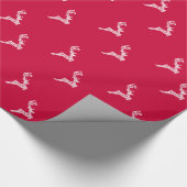 トナエレガントークリスマスレッドの背景 ラッピングペーパー (角)